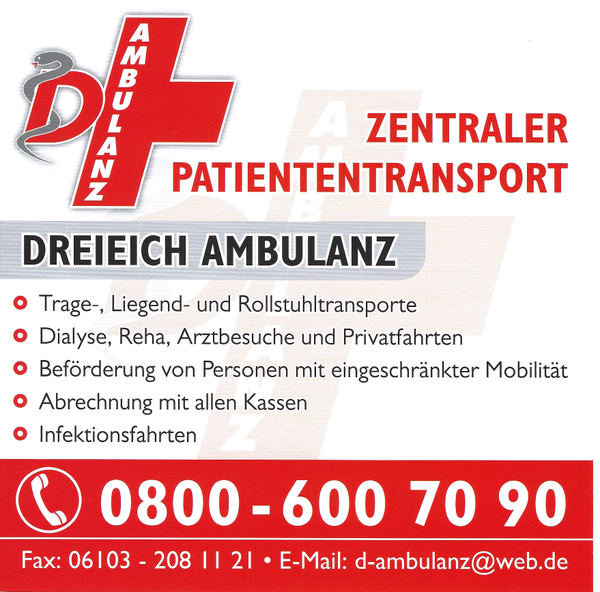 Fahrdienste bei QRaGo | Dreieich Ambulanz